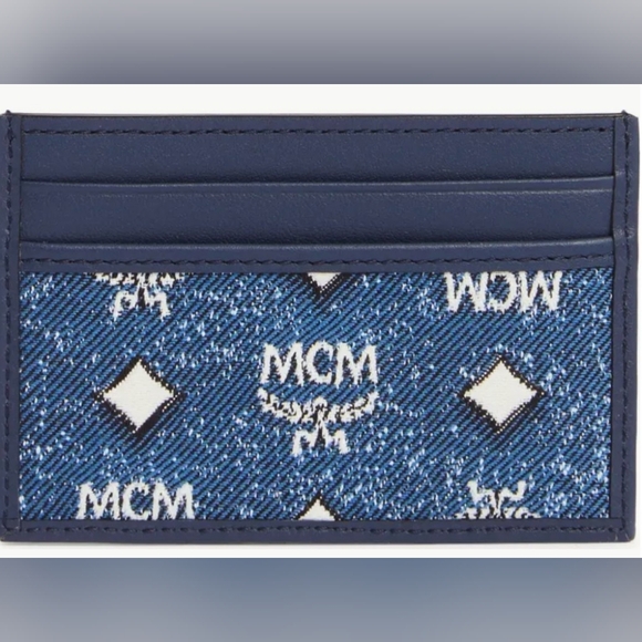 MCM Accessories - MCM Aren Denim Visetos Card Holder